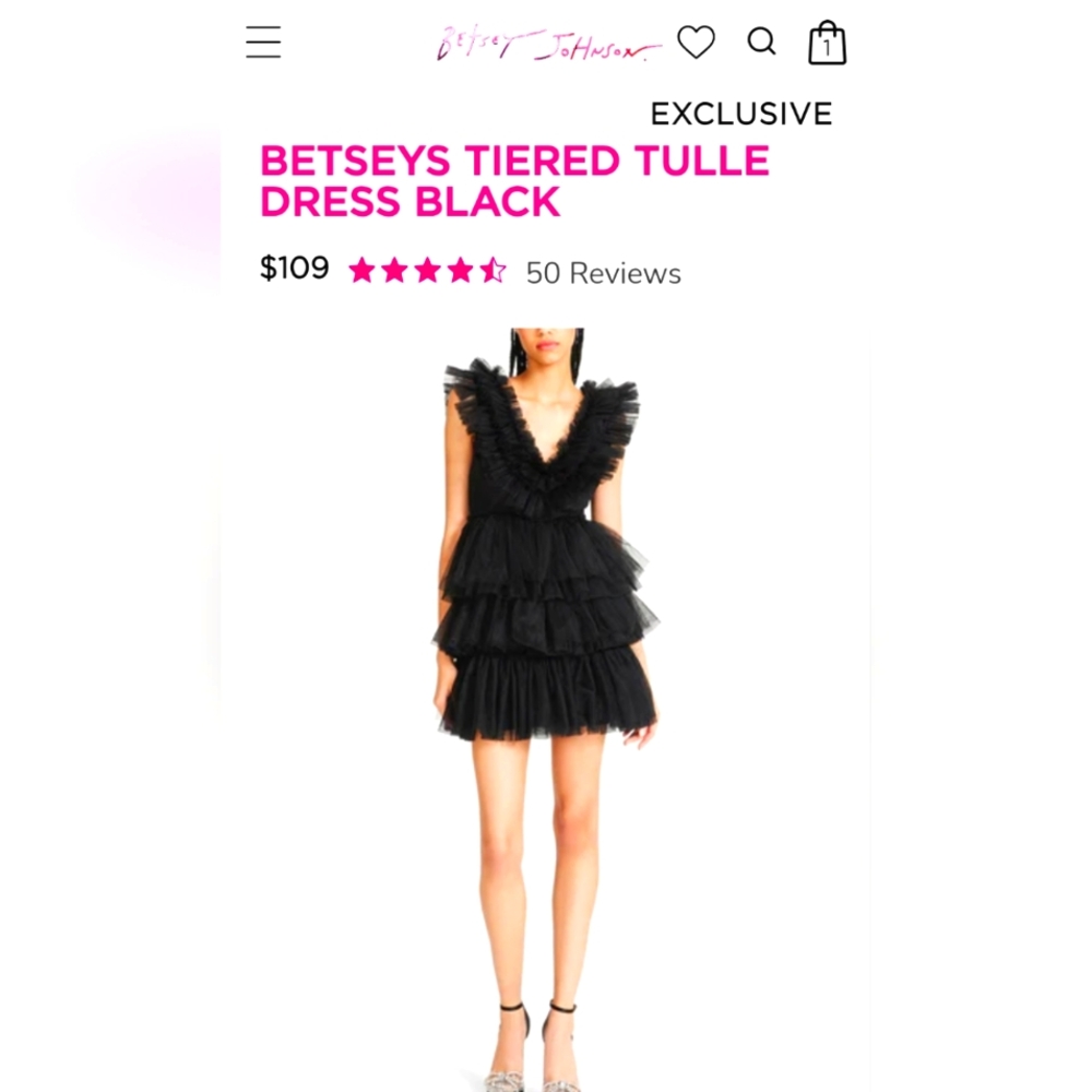 Betsey Johnson Tiered Tulle Dress